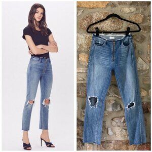 Mother The Dazzler XYZ Double Fray in Helter Skelter Womens 26